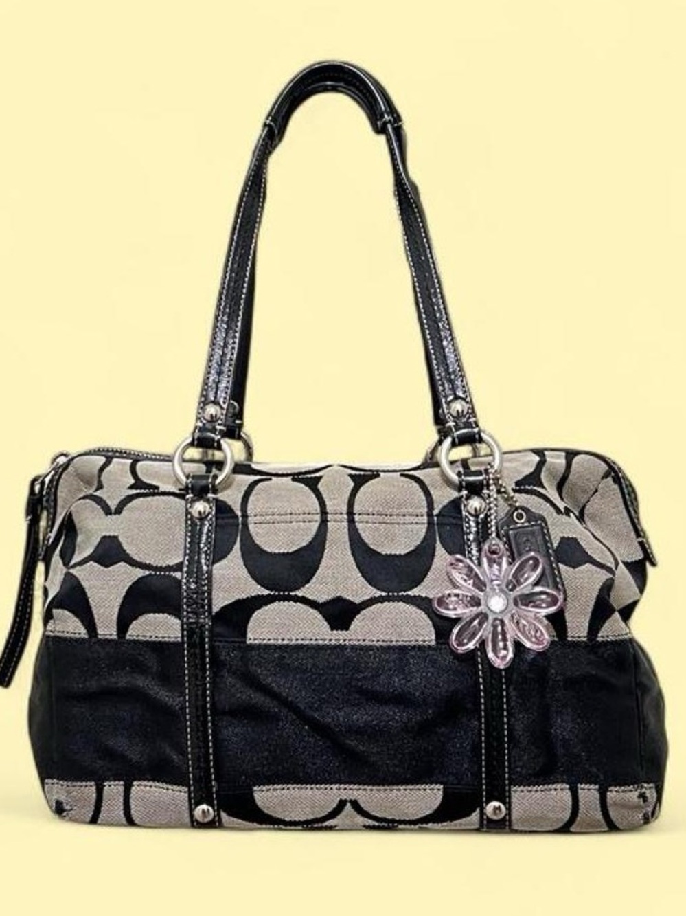 Coach Signature Stripe Satchel